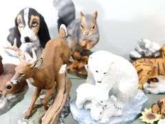 Vintage Masterpiece Porcelain by "HOMCO" Figurines.  Deer, Tiger, Rabbits, Horse, Raccoon & More.