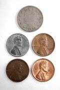 Coin Collection . Includes 300 Copper Wheat pennies , , "V" Nickels , Susan B Anthony , "GOLD" and 1976 IKE Dollars ,