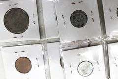 Coin Collection ,. Foreign coins , treasury mint set medallions , and wartime steel pennies