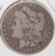 1890 "CC" Morgan Silver Dollar, Marked Rare, F+.