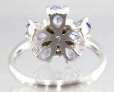 Tanzanite (tested) and Sterling Silver Ring, size 7.