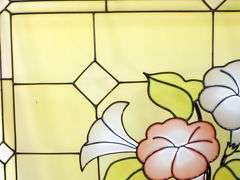 Stained Glass Floral Window Art - Two - 18 x 24 each