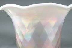Signed and Dated 2000 - George Fenton Velva Rose Stretch Art Glass Centerpiece - 6 x 7