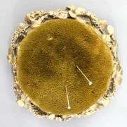Gilded cast metal vintage pin cushion and lined Trinket Box.