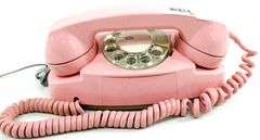 Vintage Pink Rotary Dial Princess Phone - ITT Landline.