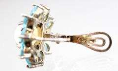 Topaz, Moonstone (both tested),  and Sterling Silver Earrings.