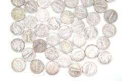 53 Mercury Silver Dimes. 1917-1945