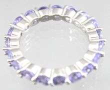 Tanzanite (tested) and Sterling Silver Ring, size 7.