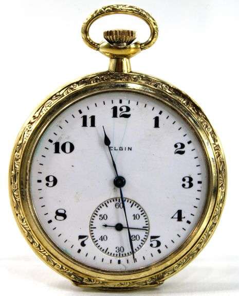 14K Gold Elgin pocket watch , Solidarity case , Serial 22932099 , circa 1921