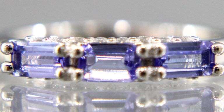 Sapphire (tested) and Sterling Silver Ring, size 8.