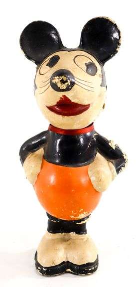Vintage 1920s Mickey Mouse Papier Mache Figurine - Believed to be.