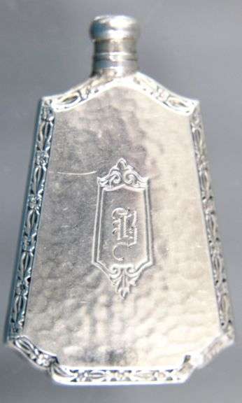 Sterling Silver vintage hammered Perfume Holder, in a gift box.
