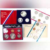 1976 Bicentennial Silver proof set , 1979 Mint uncirculated set