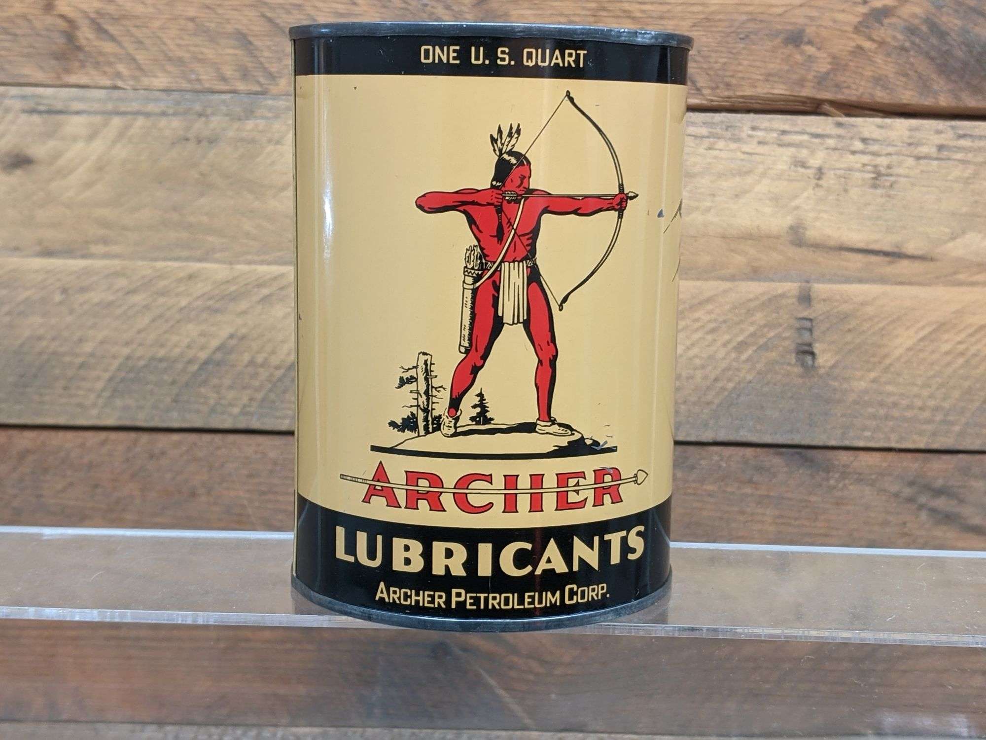 1 Quart Archer Lubricants Aircraft Grade Motor Oil Can - Bid On 