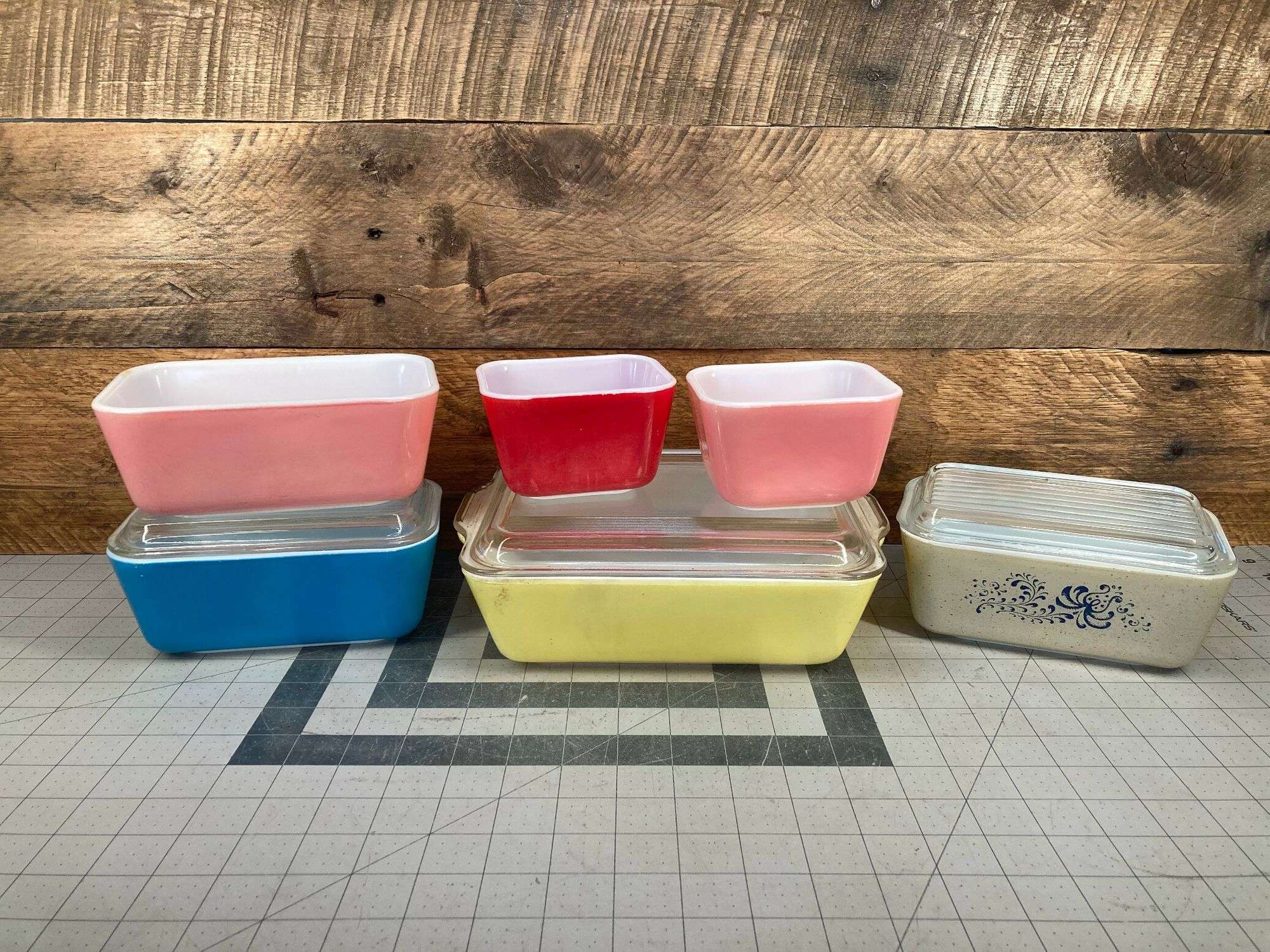 保存容器・ケース (138) Old Pyrex Refrigerator Dish 3Set Pyrex Primary Colors Refrigerator Set | eBay