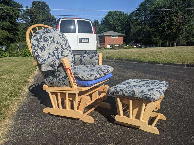 Platform Rocker and Rocking Ottoman