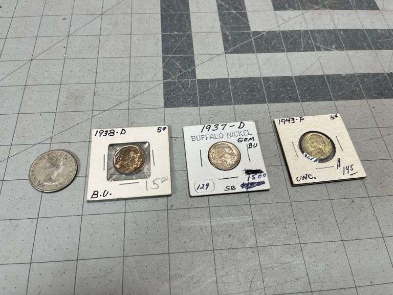Buffalo Nickels and Canadian .50