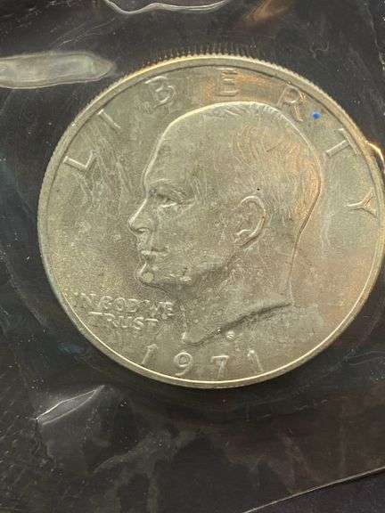 4 Uncirculated 40% Silver Eisenhower Dollar Coins, 1971-S