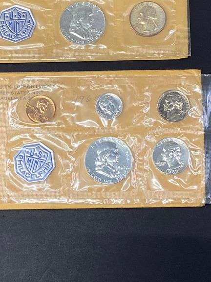 3 US Proof Coin Sets, 1962 and 1963