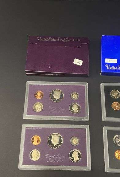 4 Proof Coin Sets, 1968 and 1987