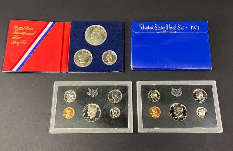 Bicentennial Silver Proof Set and 2 1971-S Proof Sets