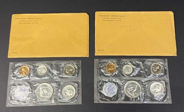 2 Proof Coin Sets, 1959