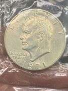 2 Uncirculated 40% Silver Eisenhower Dollar Coins, 1971-S and 1 1971-S Proof Coin Set