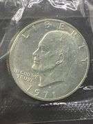4 Uncirculated 40% Silver Eisenhower Dollar Coins, 1971-S