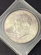 3 Eisenhower Bicentennial Dollar Coins, 1 Half Dollar and 1 1979 Susan B. Anthony