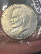 2 Uncirculated 40% Silver Eisenhower Dollar Coins, 1971-S and 1 1971-S Proof Coin Set
