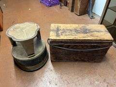 Shop Stool and Old Wood Box