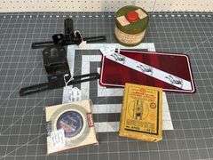 Lightning Arrester, Fly Line Cleaner, License Plate Holders, Gas Mask Canister