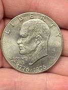 3 Eisenhower Bicentennial Dollar Coins, 1 Half Dollar and 1 1979 Susan B. Anthony