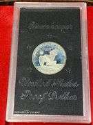 2 Proof Eisenhower Dollars in Brown Boxes (San Francisco, 40% Silver)