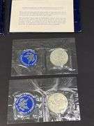 4 Uncirculated 40% Silver Eisenhower Dollar Coins, 1971-S