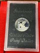2 Proof Eisenhower Dollars in Brown Boxes (San Francisco, 40% Silver)