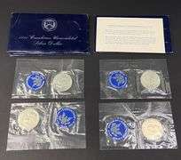 4 Uncirculated 40% Silver Eisenhower Dollar Coins, 1971-S