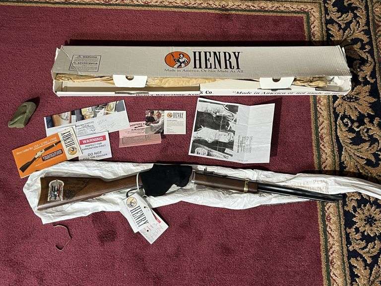 Henry .22 Rifle. Custom Engraved with Masonic Tribute.
