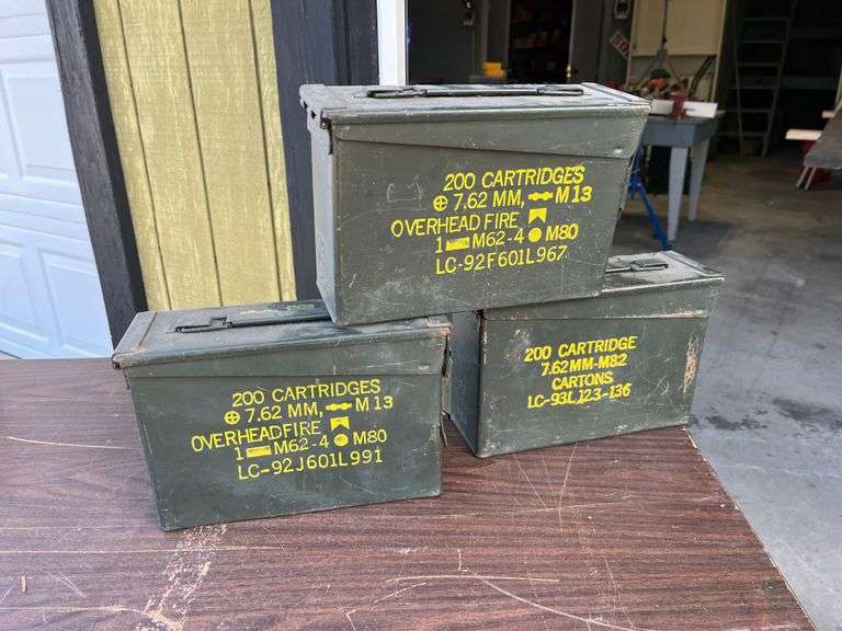 3 Ammo Cans (2 empty, 1 has some nails in it)