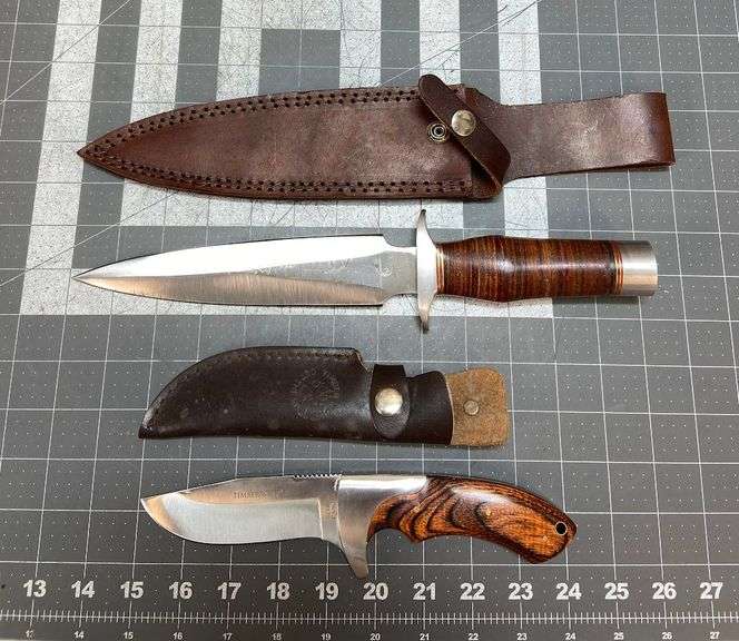 Timber Wolf Hunting Knife and Boot Knife, with Sheaths