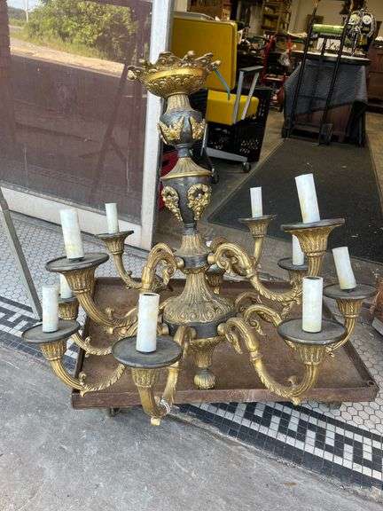 Vintage Brass (heavy) Ormolu Chandelier