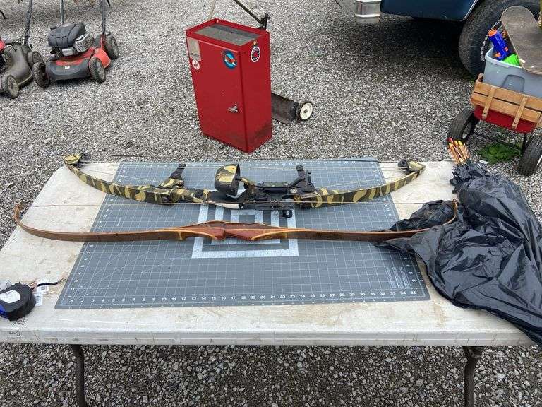 2 Bows (1 Compound, 1 String) plus Arrows