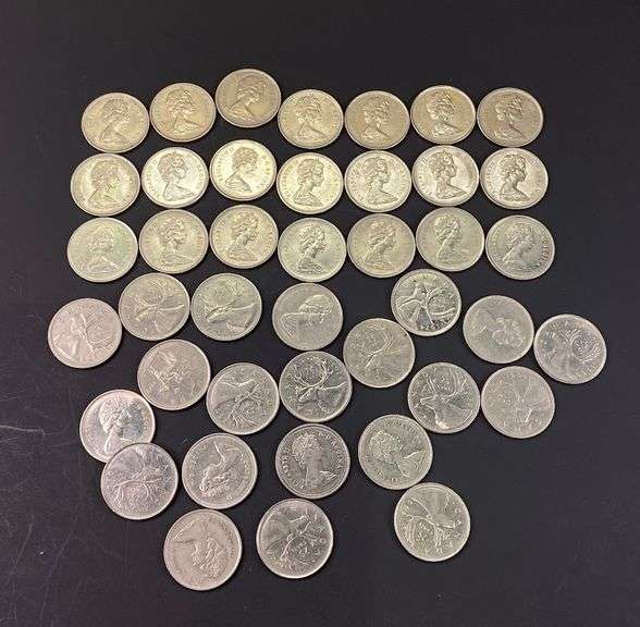 25 Cent Canadian Coins, Various Years