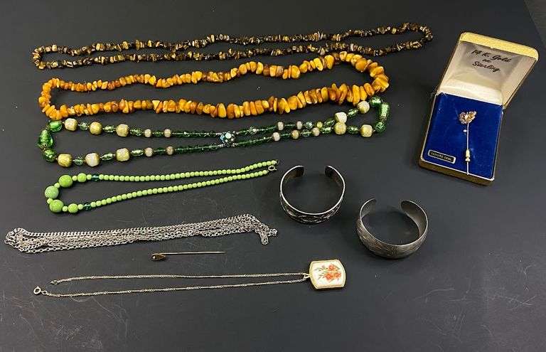Costume Jewelry, Hat Pin, Bracelets