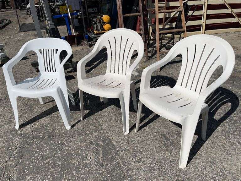 3 Plastic Chairs