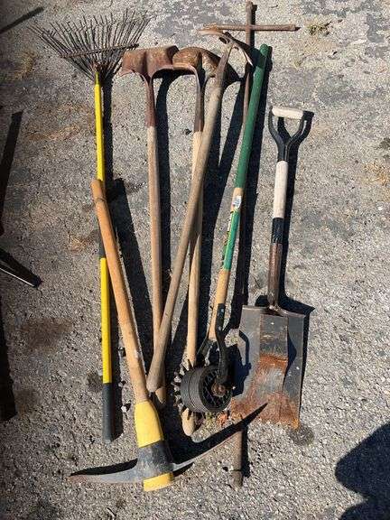 Shovels, Pick Axe, and Other Tools