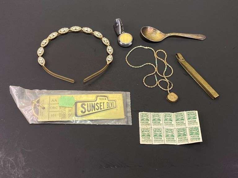 Vintage Plastic Hairband, Puritan Stamps, Various Smalls