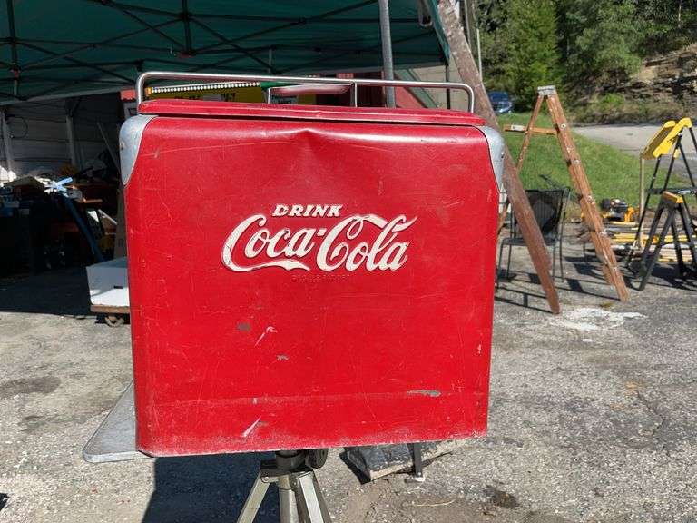 Vintage Coca-Cola Picnic Cooler by Progress Refrigerator Co.