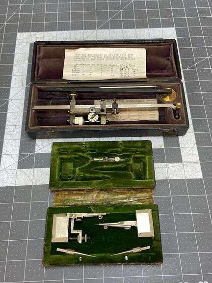 Keuffel Drafting Set and a Planimeter or Similar Instrument