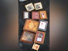 ASSORTED BOOKS AND PICTURE FRAMES